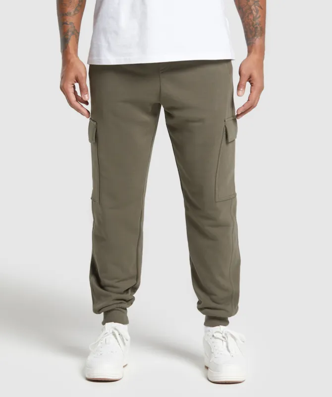 Gymshark Rest Day Essentials Cargo Joggers - Camo Brown sold by Gymshark