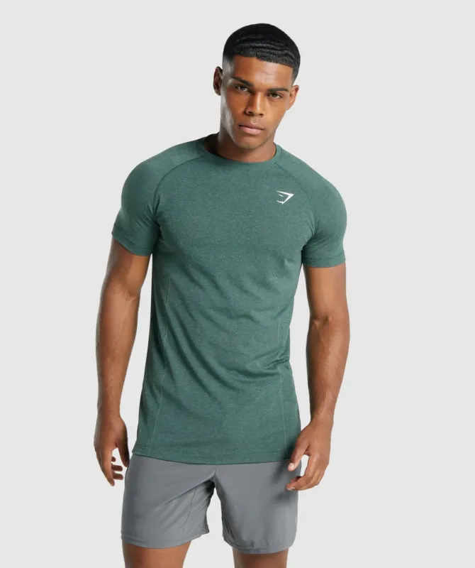 Gymshark Vital Light Seamless T-Shirt - Dark Green Marl sold by Gymshark