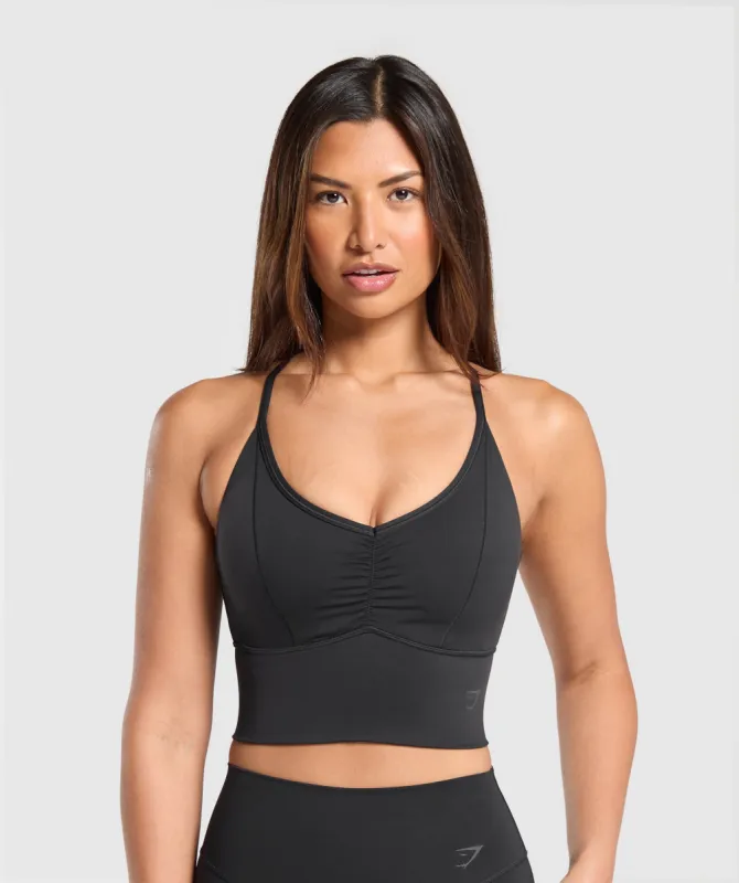 Gymshark Elevate Longline Sports Bra - Black sold by Gymshark