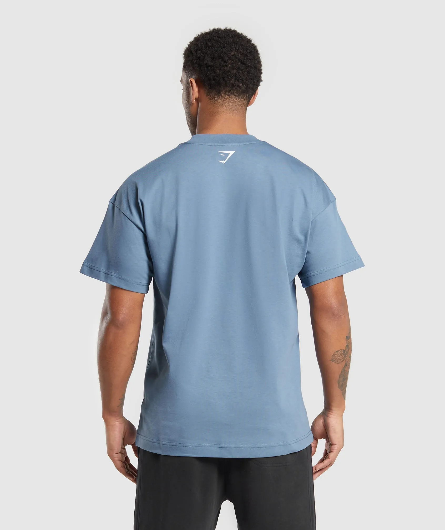 Gymshark Built in the UK T-Shirt - Faded Blue sold by Gymshark product image thumbnail 2