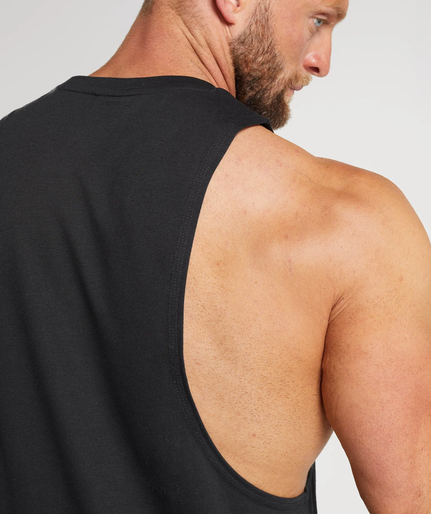 Gymshark Legacy Drop Arm Tank - Black sold by Gymshark product image thumbnail 5