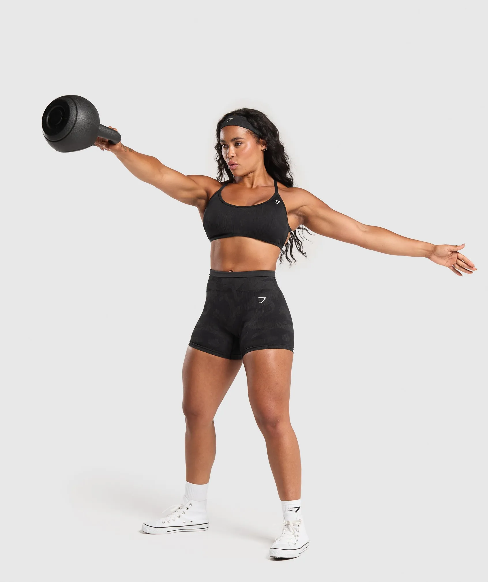 Gymshark Adapt Camo Minimal Bra - Black/Asphalt Grey sold by Gymshark product image thumbnail 4