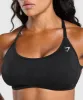 Gymshark Adapt Camo Minimal Bra - Black/Asphalt Grey sold by Gymshark