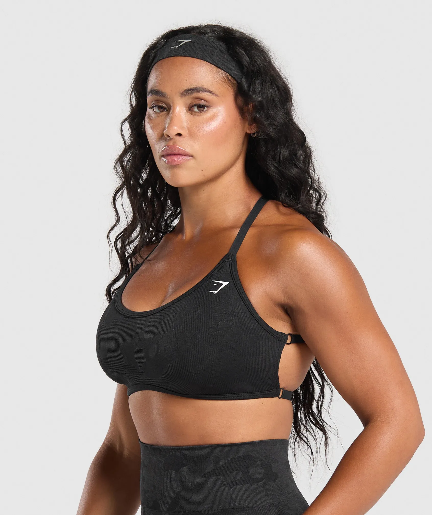 Gymshark Adapt Camo Minimal Bra - Black/Asphalt Grey sold by Gymshark product image thumbnail 3