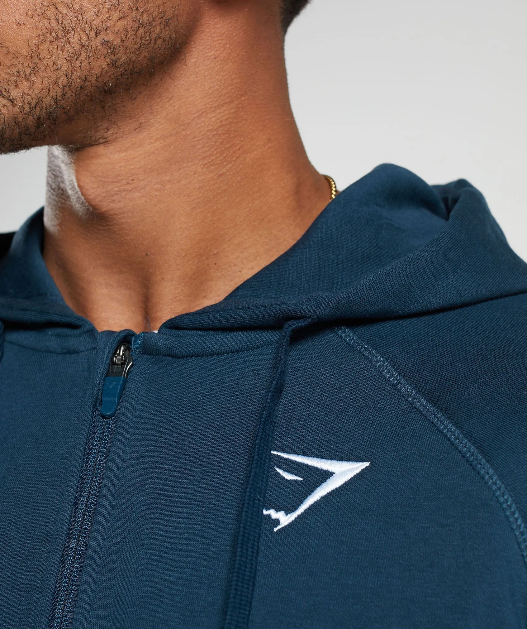 Gymshark Crest Zip Up Hoodie - Navy sold by Gymshark product image thumbnail 5