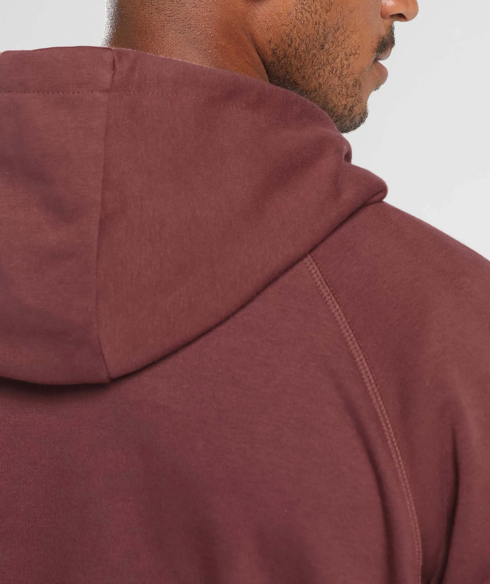 Gymshark Crest Hoodie - Washed Burgundy sold by Gymshark product image thumbnail 5