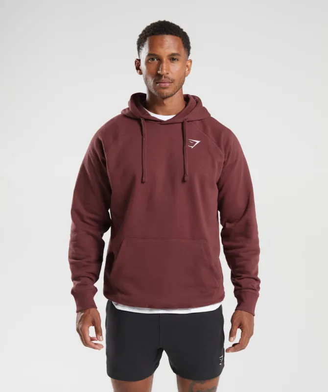 Gymshark Crest Hoodie - Washed Burgundy sold by Gymshark