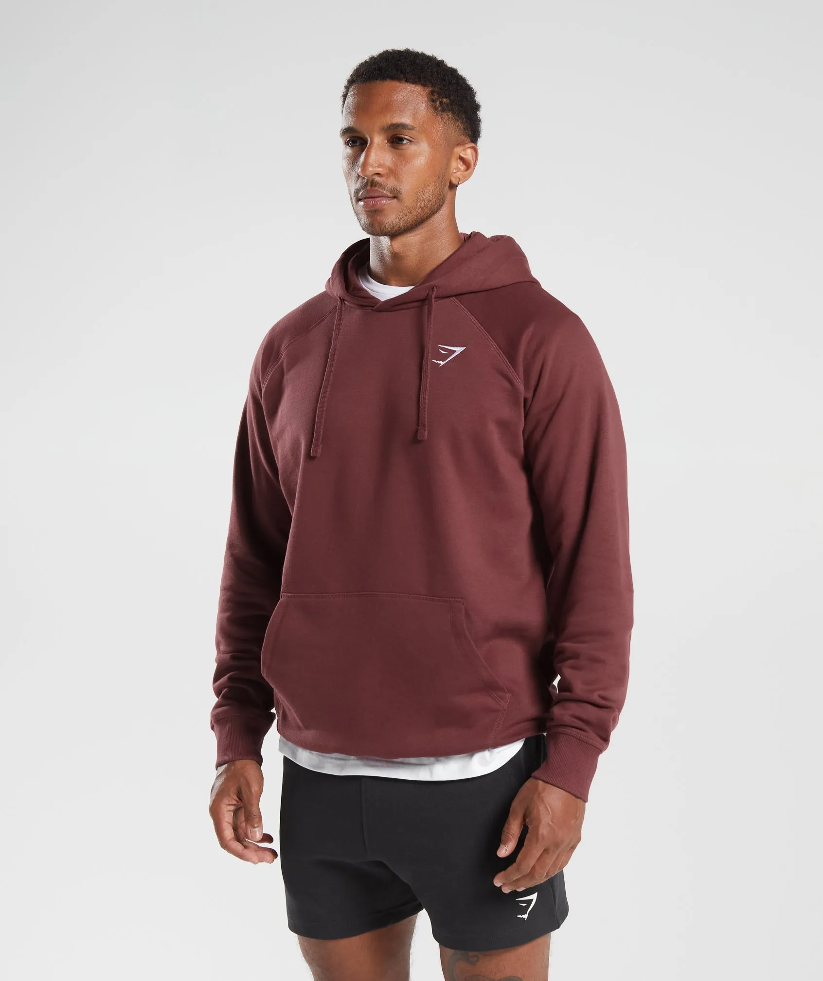 Gymshark Crest Hoodie - Washed Burgundy sold by Gymshark product image thumbnail 3