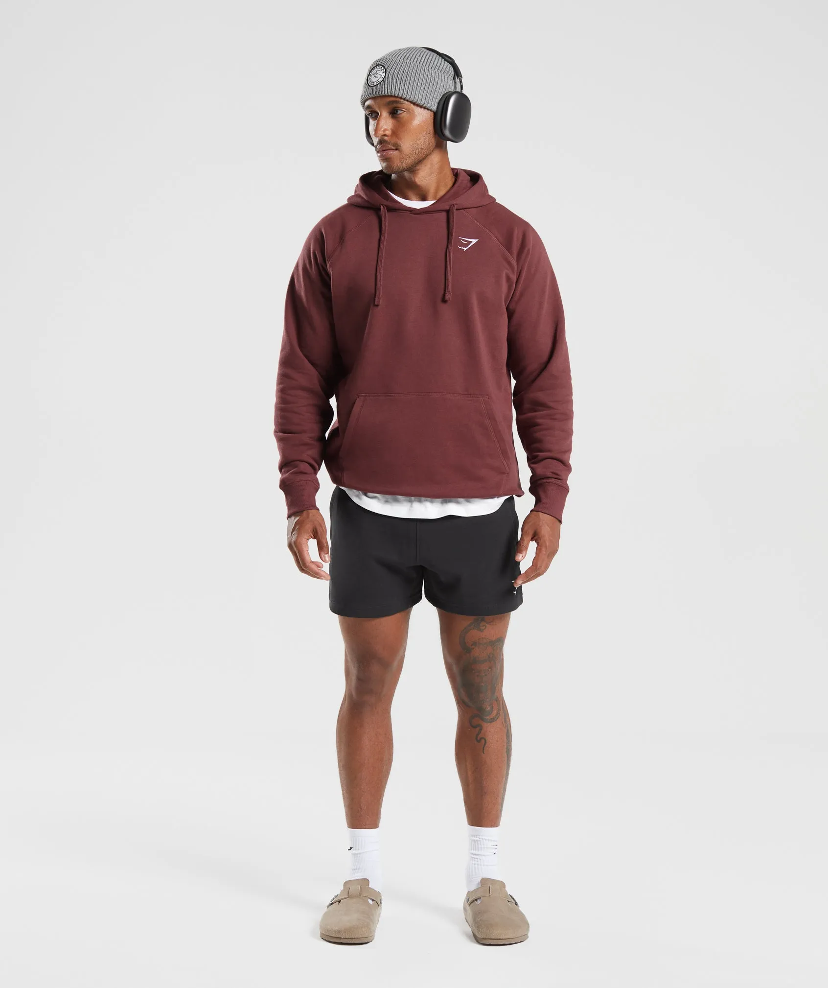 Gymshark Crest Hoodie - Washed Burgundy sold by Gymshark product image thumbnail 4