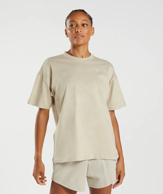 Gymshark Training Oversized T-shirt - Sand Marl sold by Gymshark