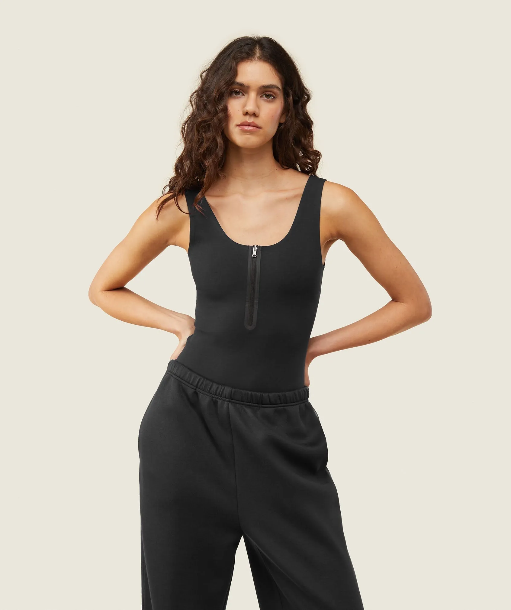 Gymshark everywear Reversible Zip Leotard - Black/Heavy Blue sold by Gymshark product image thumbnail 5