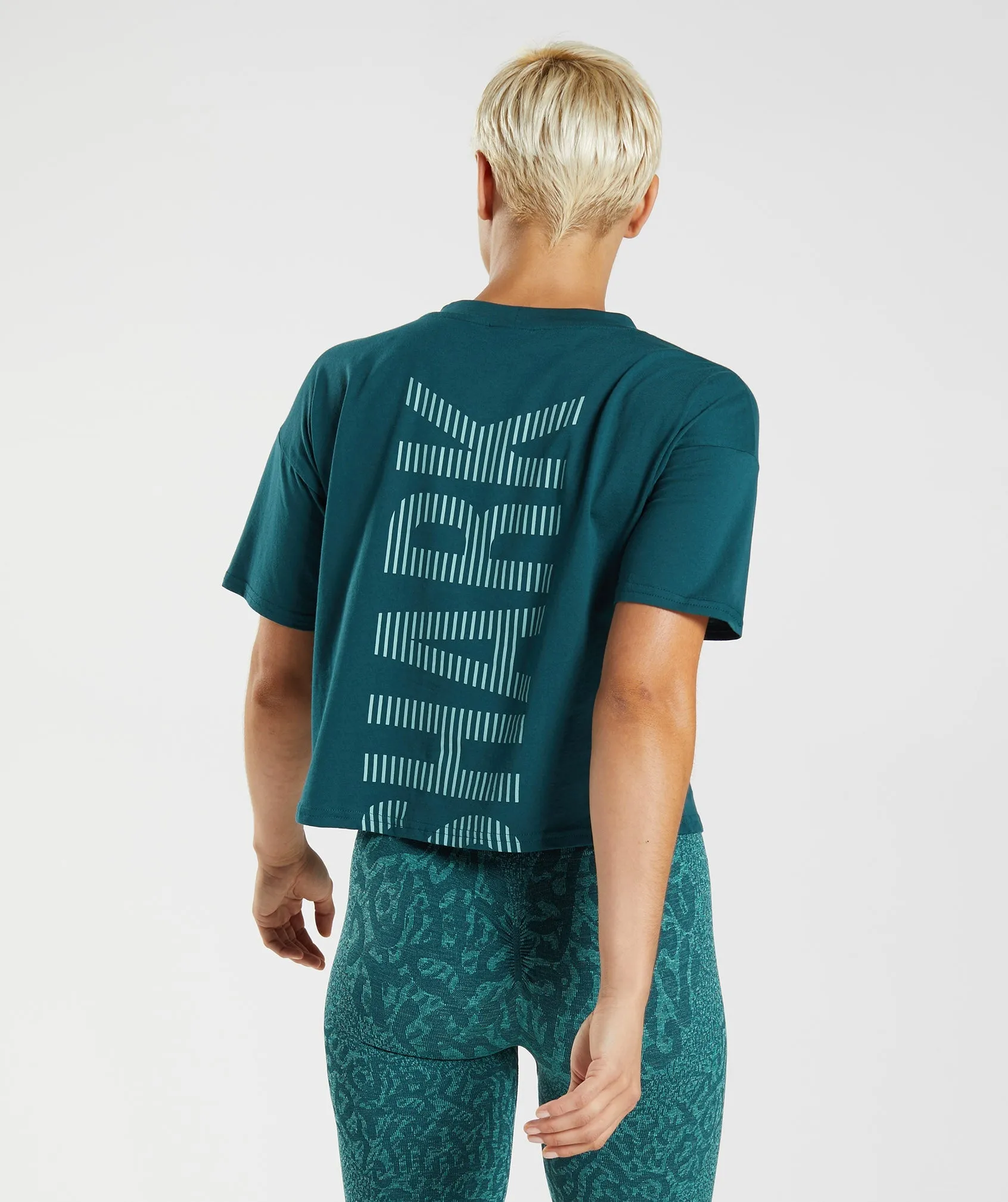 Gymshark 315 Midi T-Shirt - Winter Teal/Pearl Blue sold by Gymshark product image thumbnail 2
