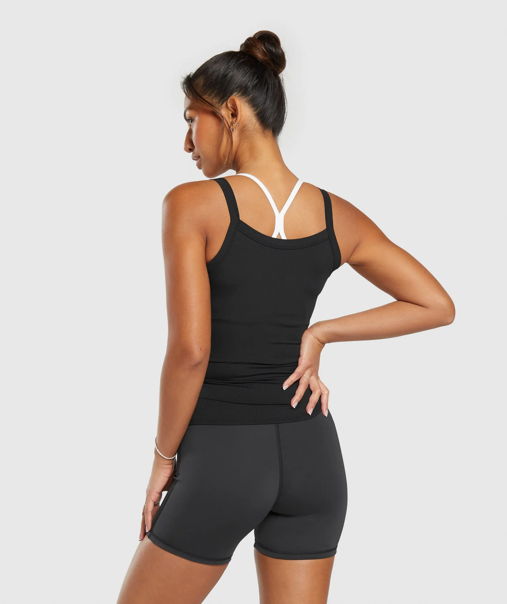 Gymshark Elevate Ruched Tank - Black sold by Gymshark product image thumbnail 2