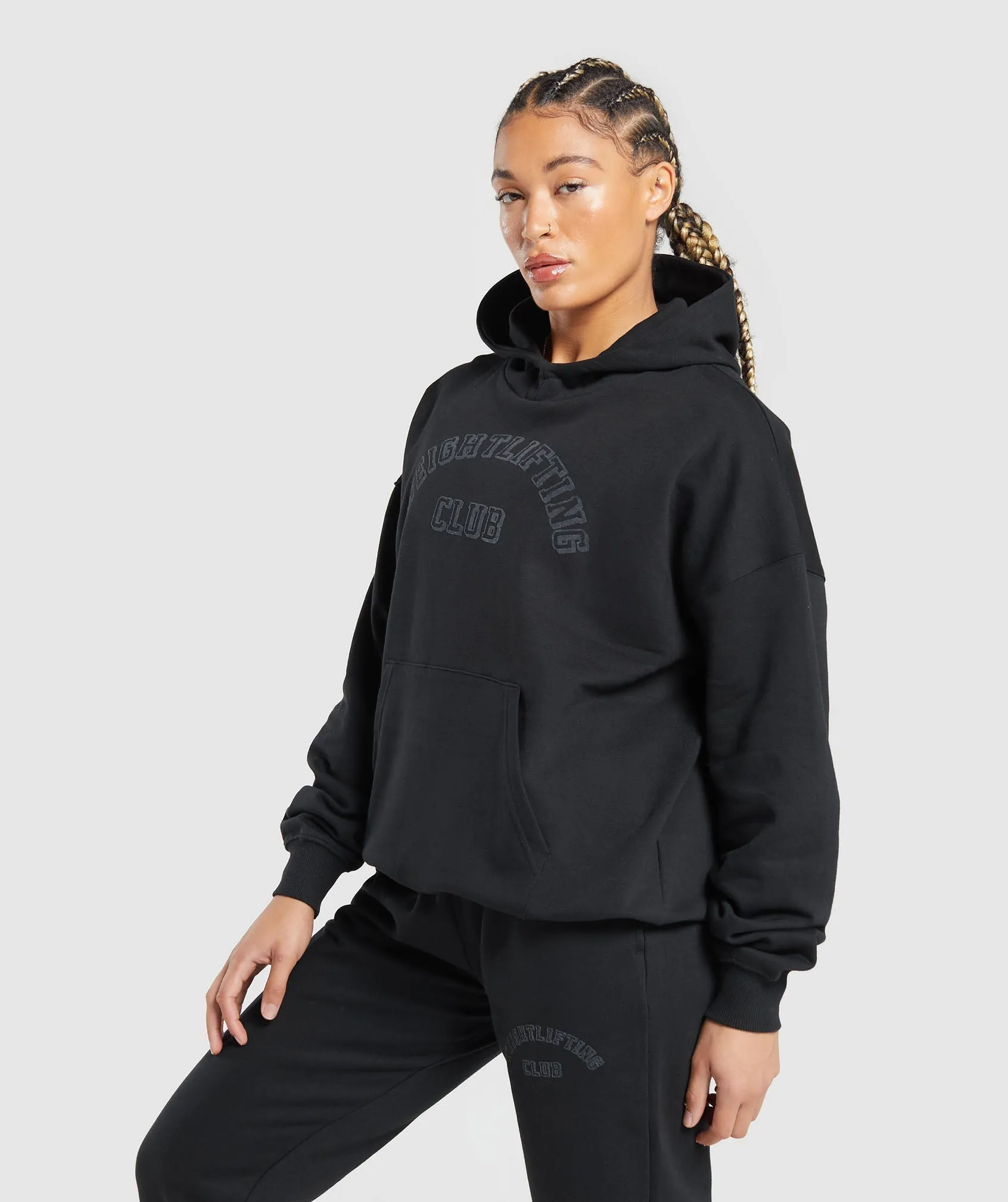 Gymshark Weightlifting Oversized Hoodie - Black sold by Gymshark product image thumbnail 3
