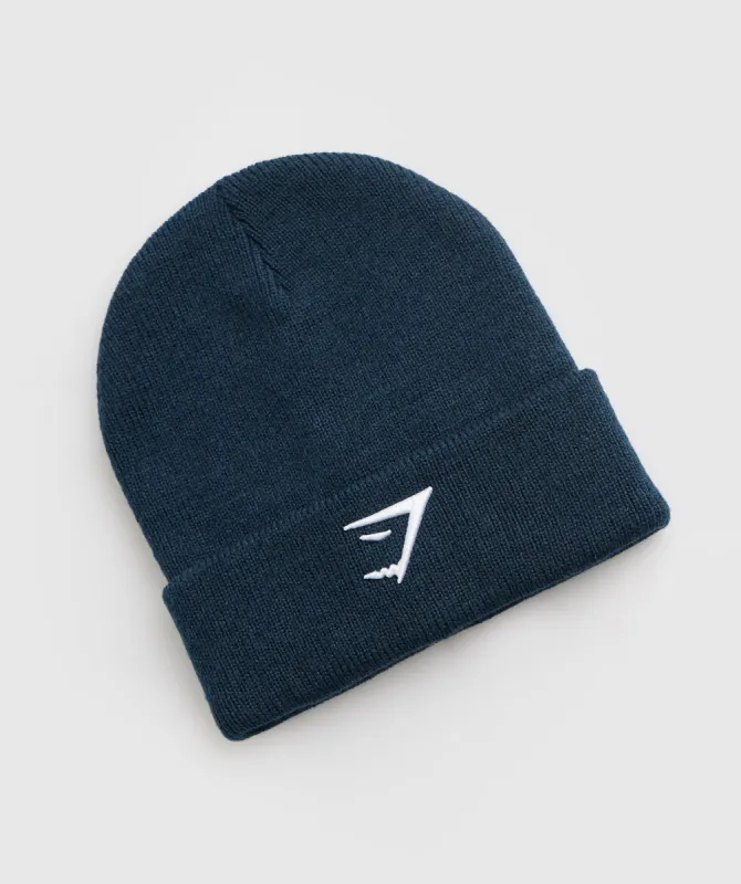 Gymshark Sharkhead Beanie - Navy sold by Gymshark