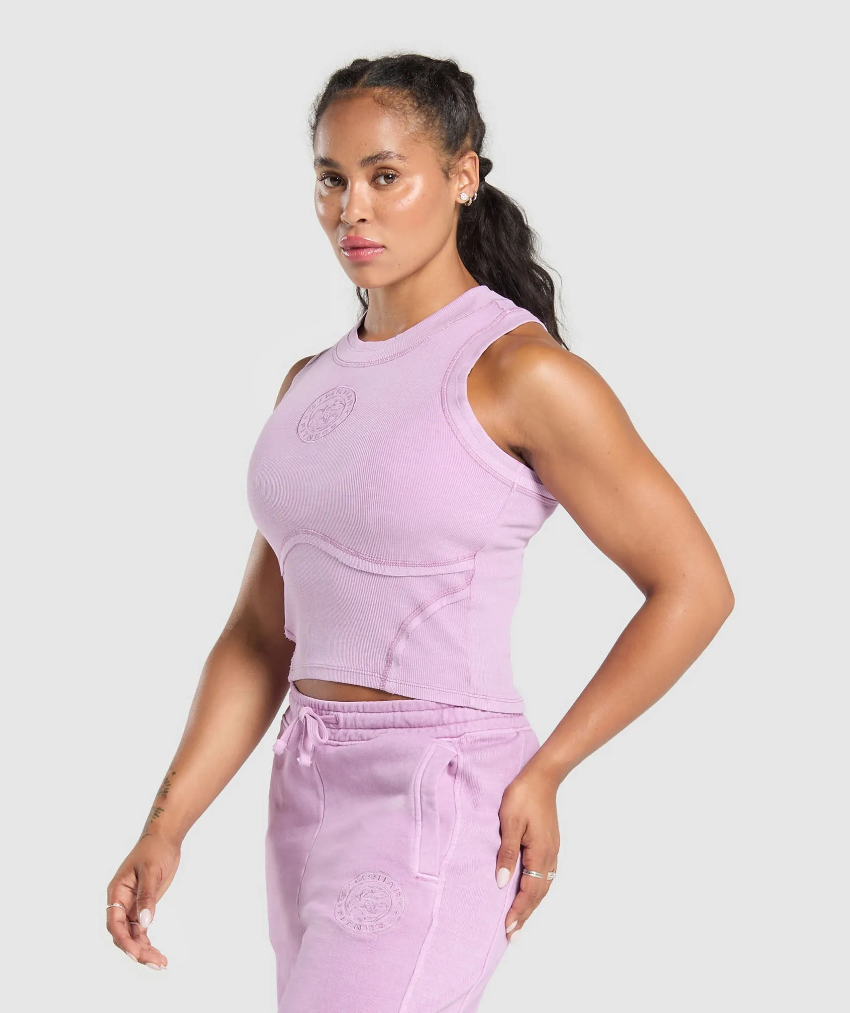 Gymshark Premium Legacy Tank - Warm Lilac/Pigment Dye sold by Gymshark product image thumbnail 3