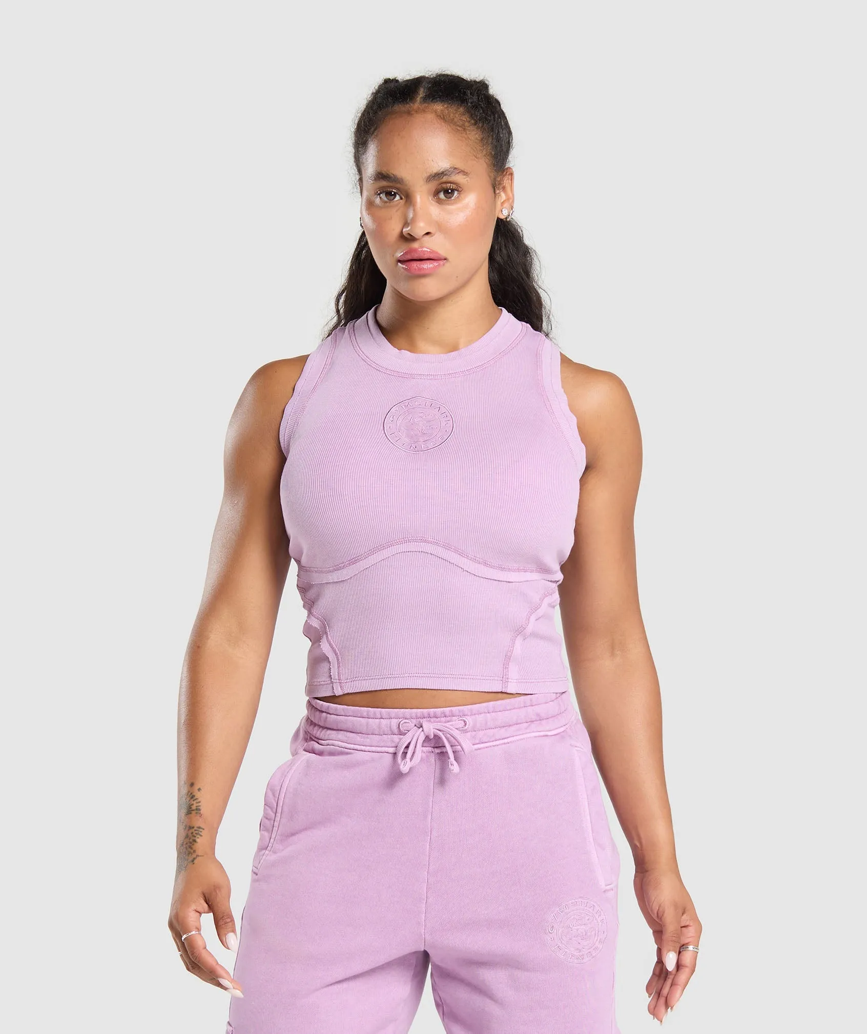 Gymshark Premium Legacy Tank - Warm Lilac/Pigment Dye sold by Gymshark