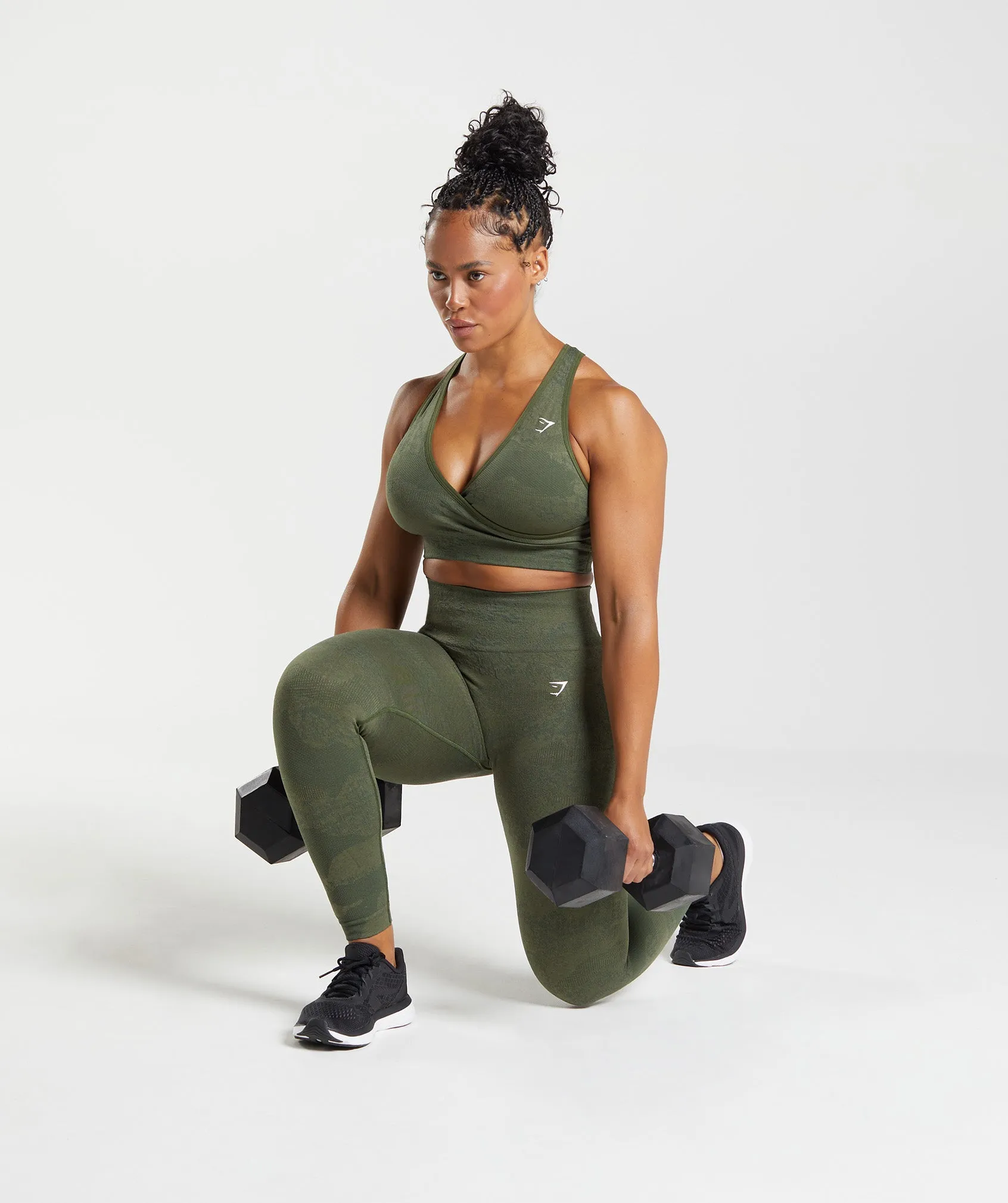 Gymshark Adapt Camo Seamless Leggings - Moss Olive/Core Olive sold by Gymshark product image thumbnail 4