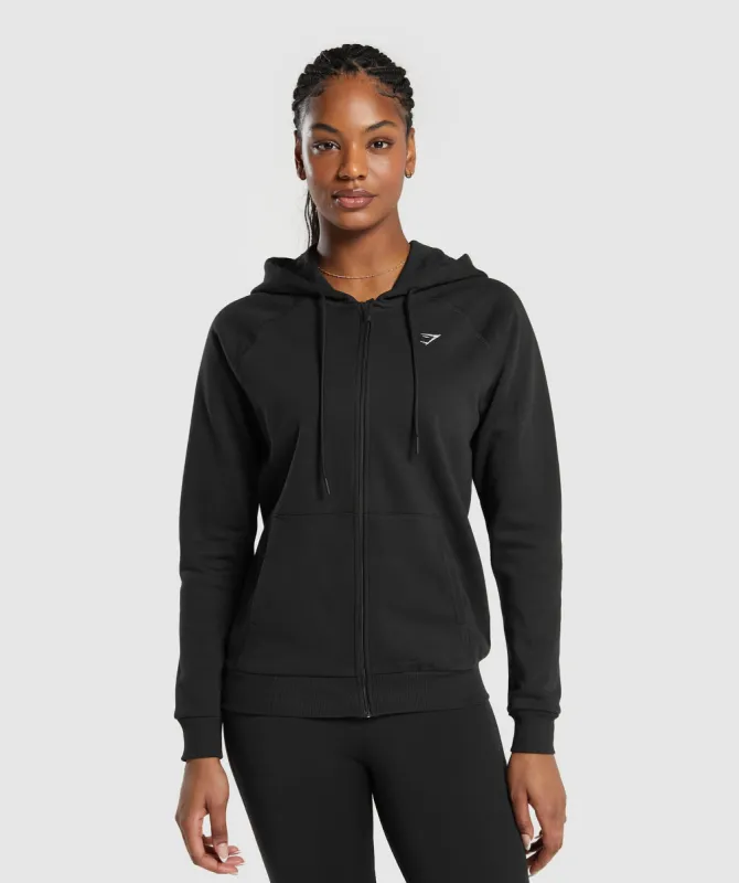Gymshark Training Fleece Zip Hoodie - Black sold by Gymshark
