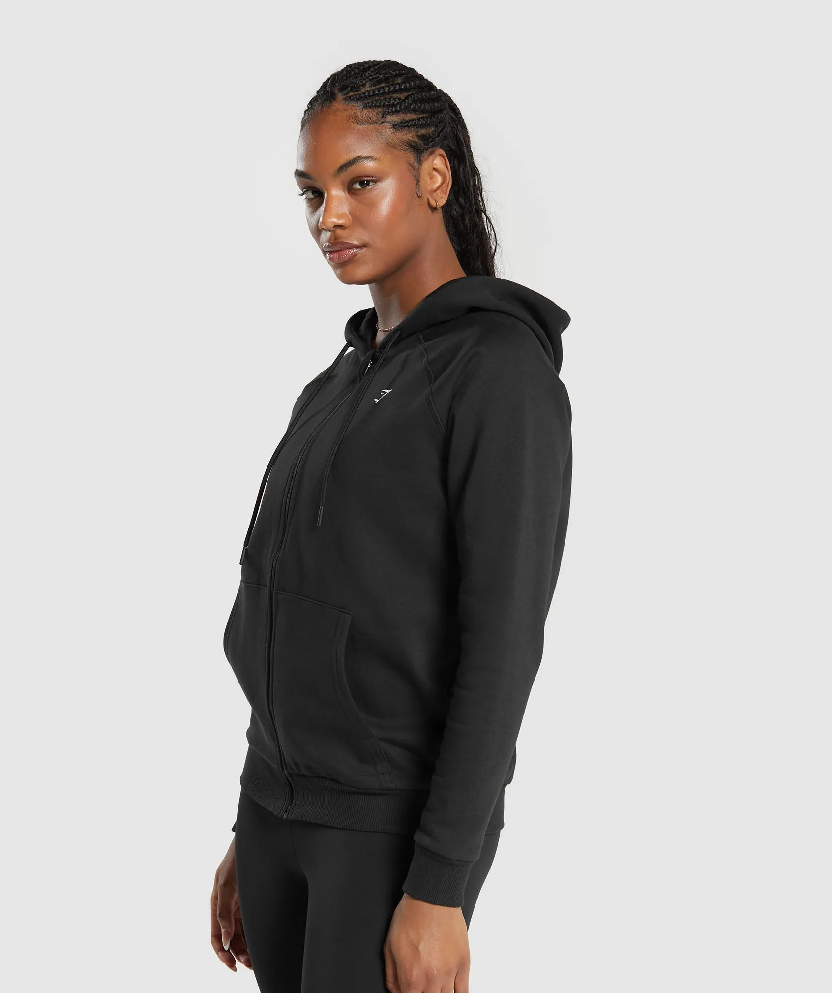 Gymshark Training Fleece Zip Hoodie - Black sold by Gymshark product image thumbnail 3