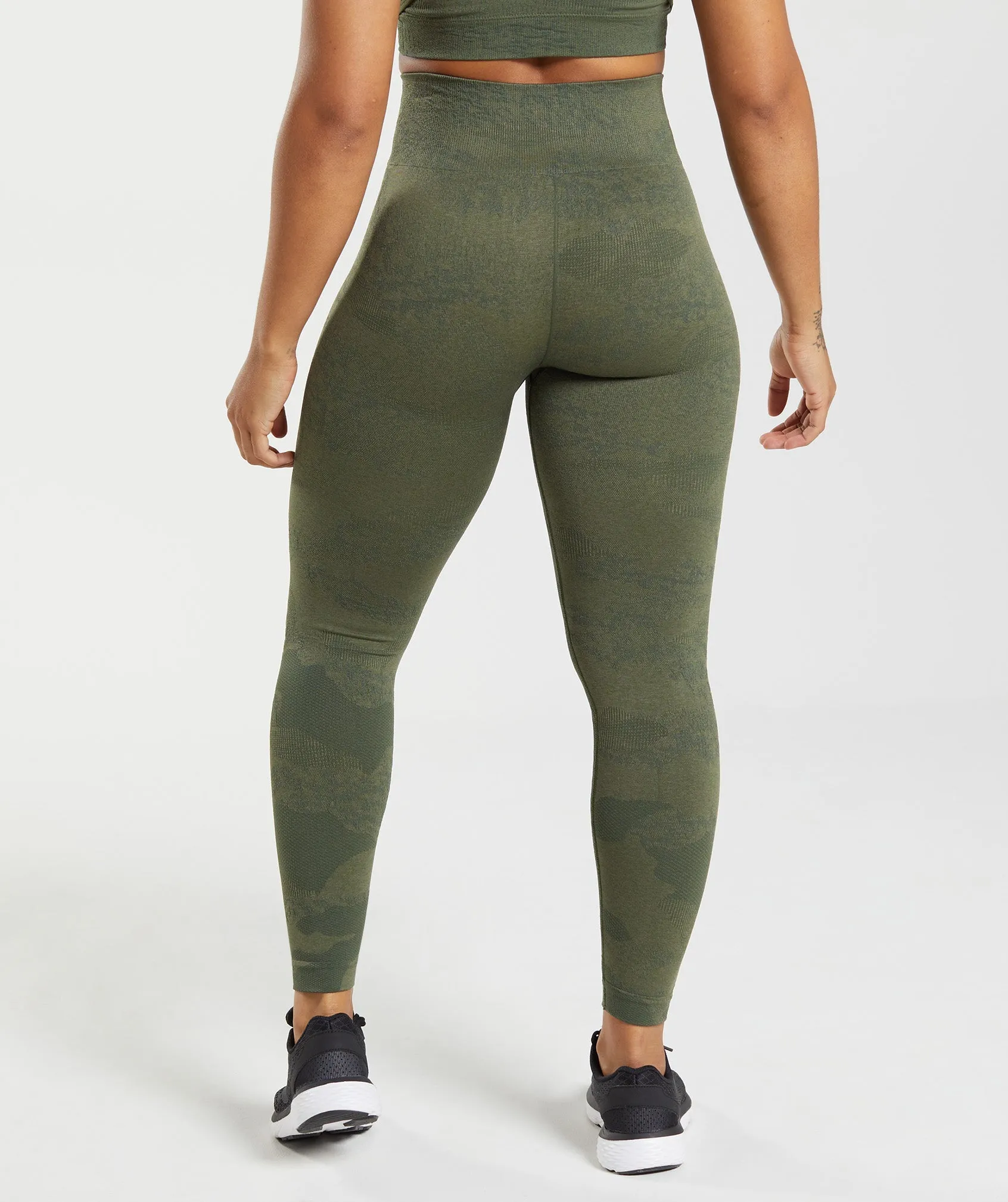 Gymshark Adapt Camo Seamless Leggings - Moss Olive/Core Olive sold by Gymshark product image thumbnail 2