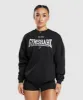 Gymshark Lifting Essentials Graphic Oversized Sweatshirt - Black sold by Gymshark