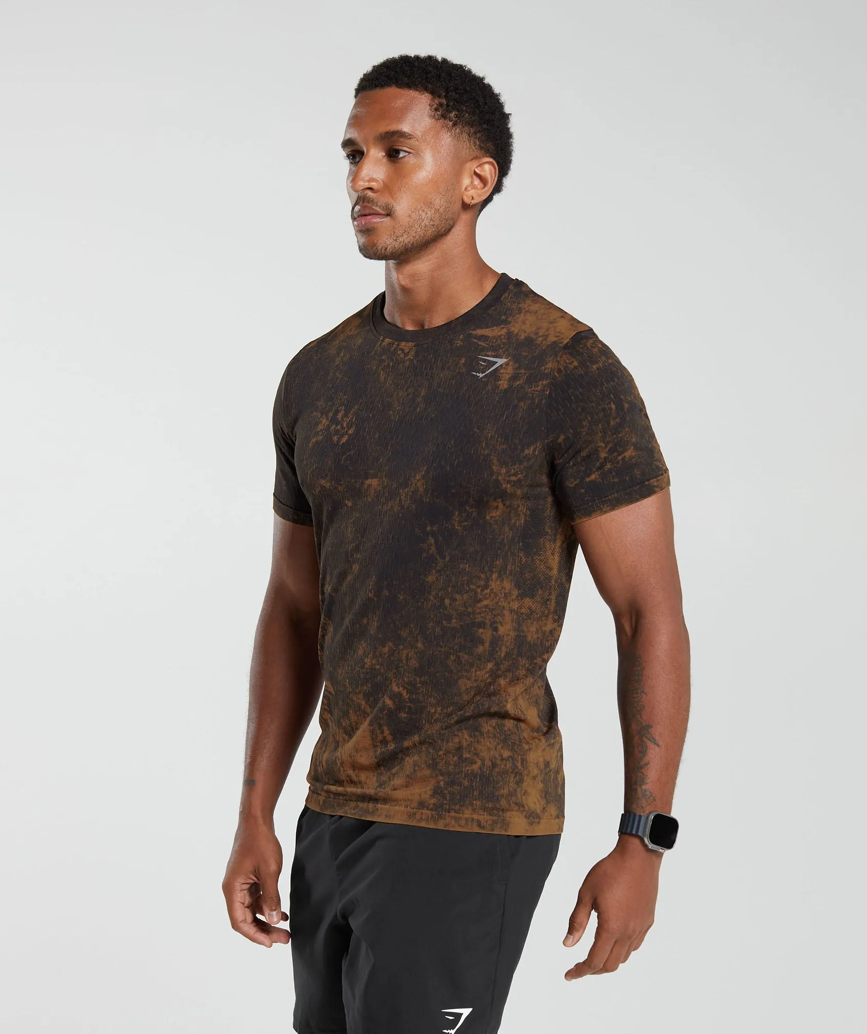 Gymshark Washed Seamless T-Shirt - Black sold by Gymshark product image thumbnail 3