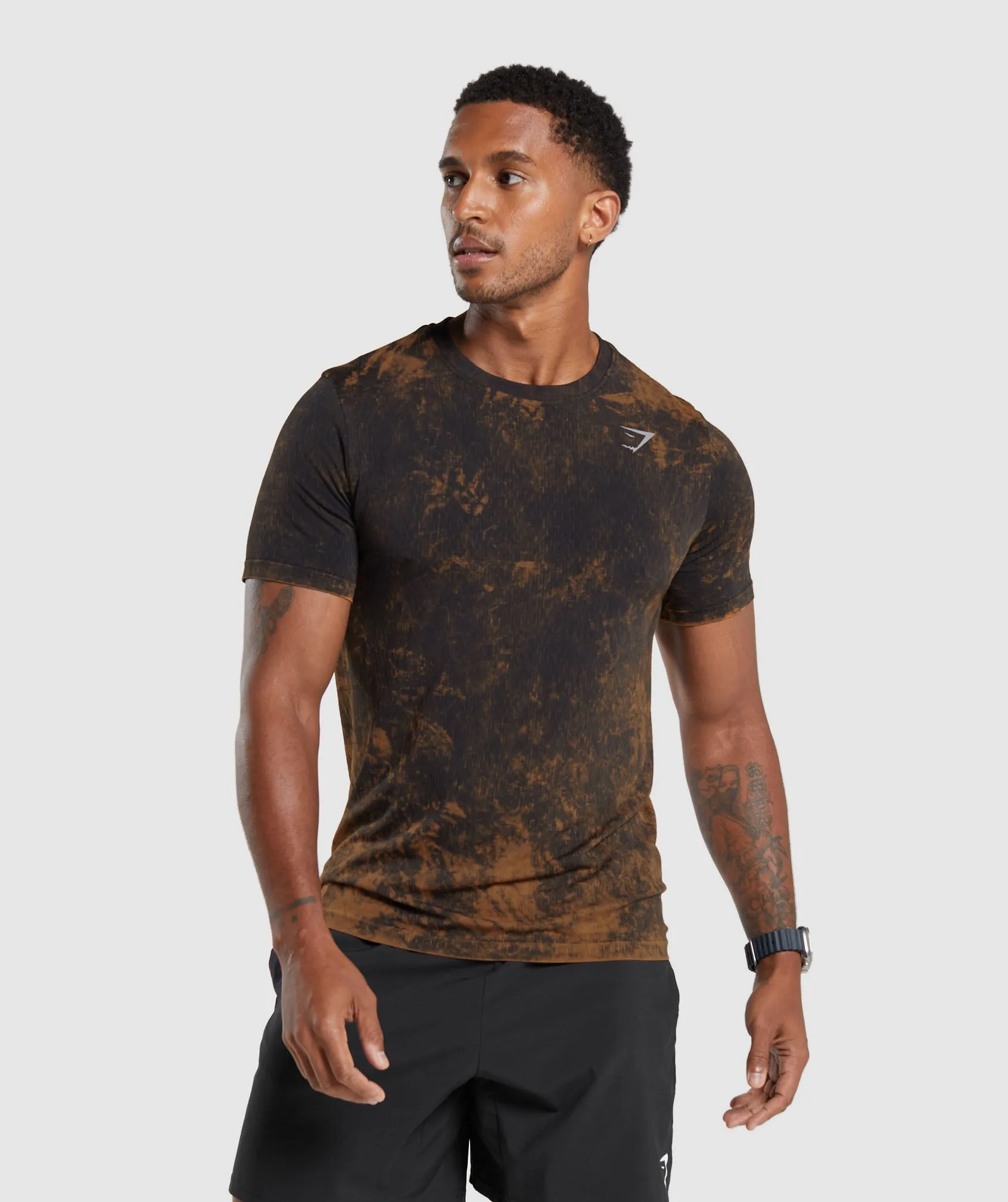 Gymshark Washed Seamless T-Shirt - Black sold by Gymshark