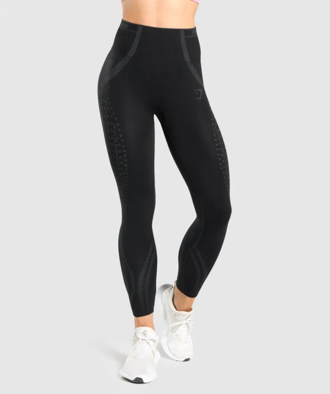 Gymshark Apex Seamless Leggings - Black/Grey sold by Gymshark