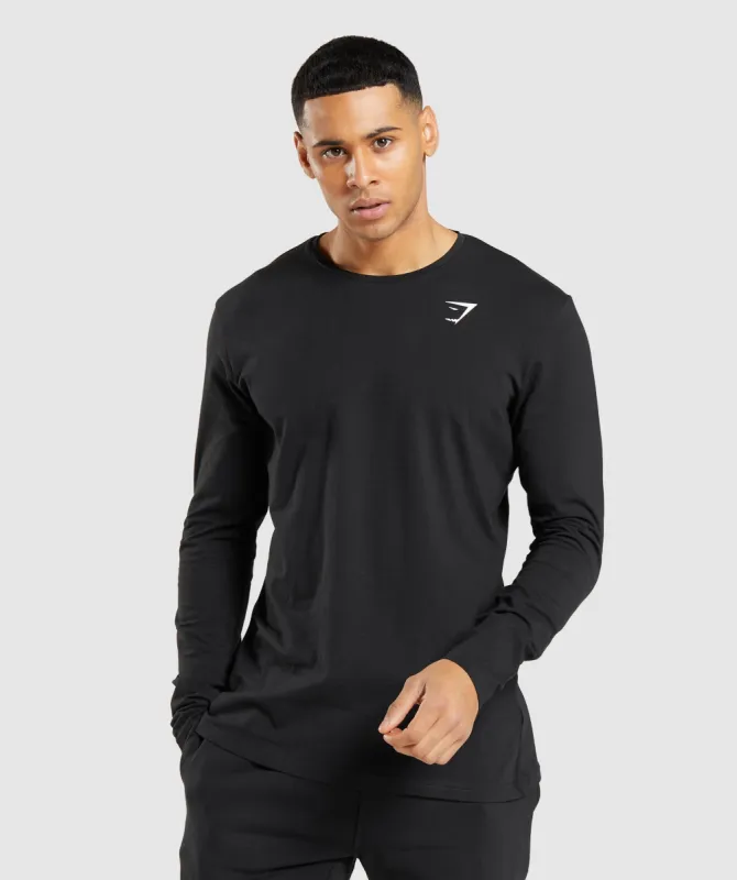 Gymshark Essential Long Sleeve T-Shirt - Black sold by Gymshark