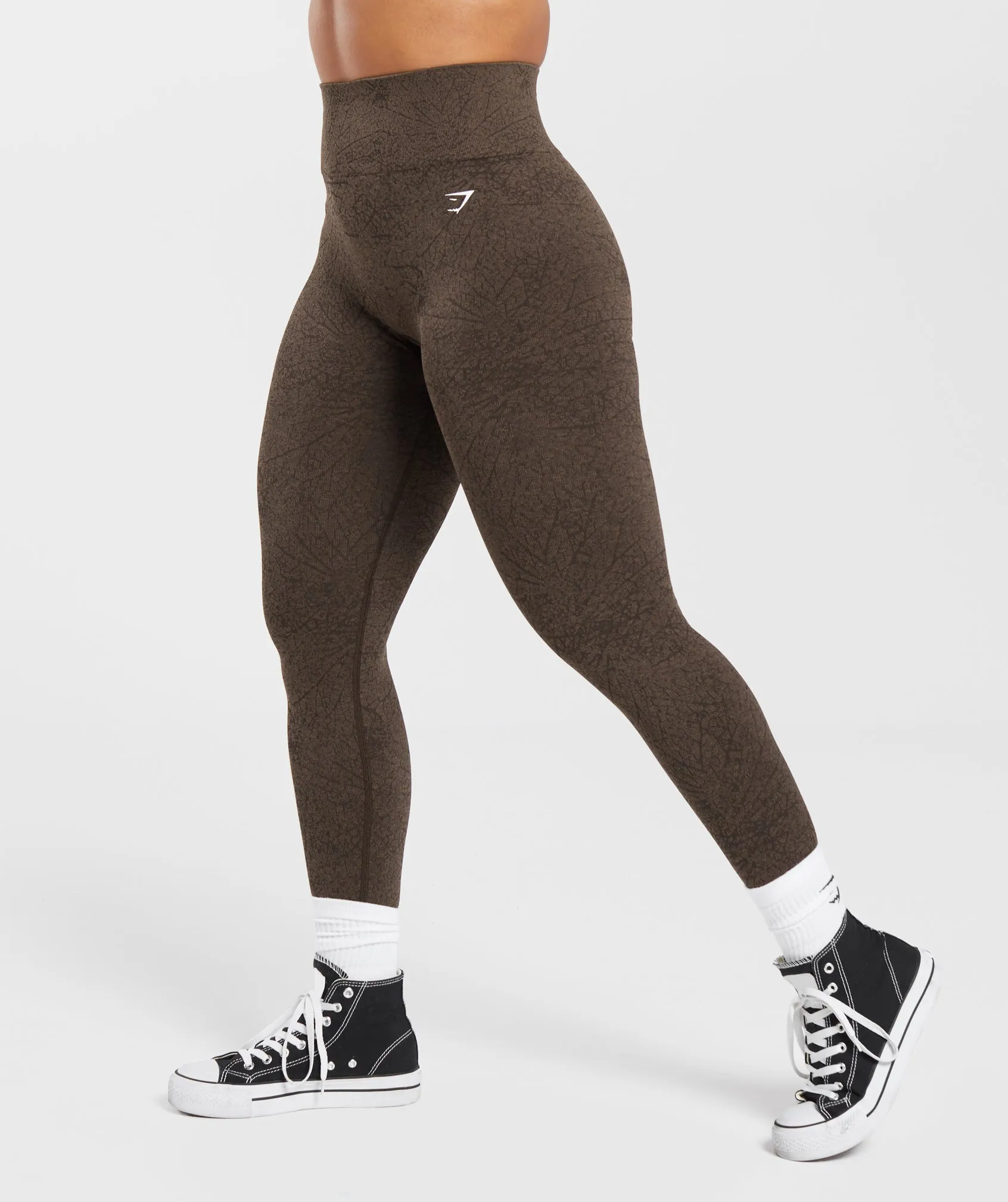 Gymshark Adapt Pattern Seamless Leggings - Woodland Brown/Soul Brown sold by Gymshark product image thumbnail 3
