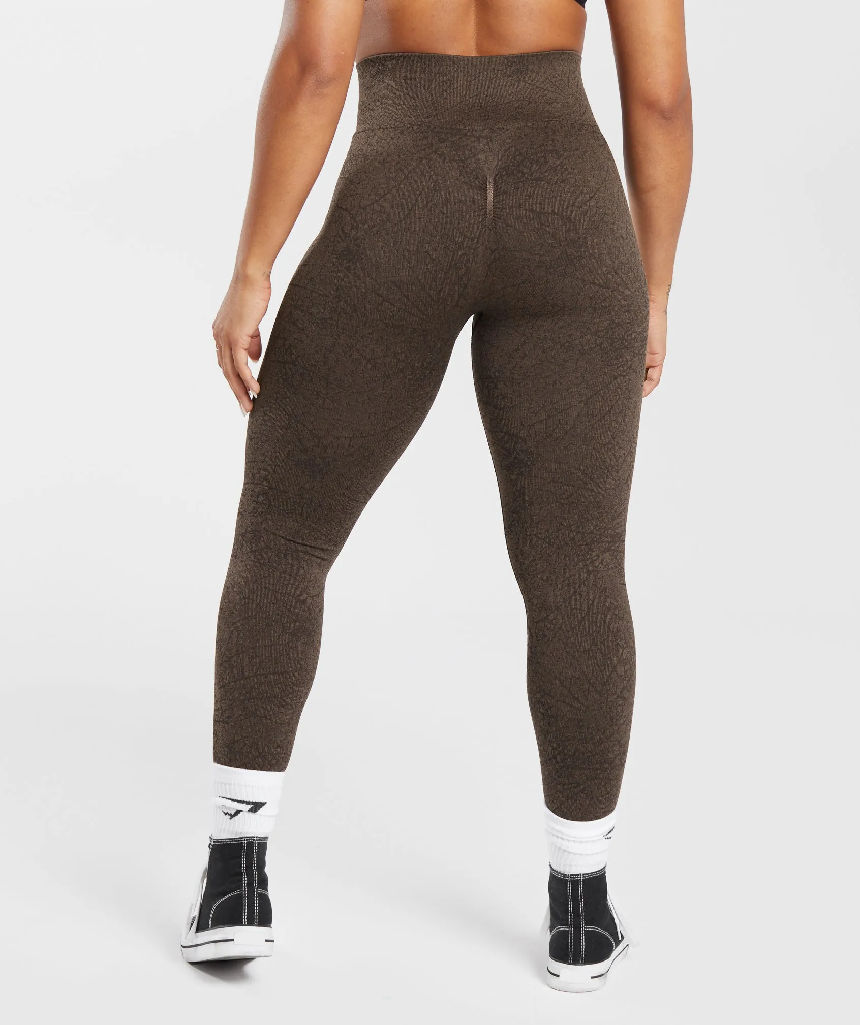 Gymshark Adapt Pattern Seamless Leggings - Woodland Brown/Soul Brown sold by Gymshark product image thumbnail 2