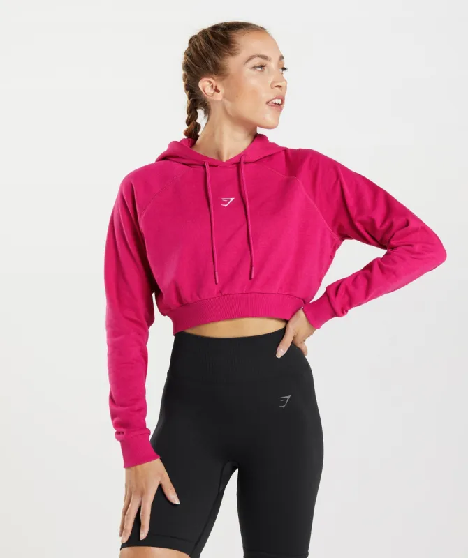 Gymshark Training Cropped Hoodie - Magenta Pink made by Gymshark