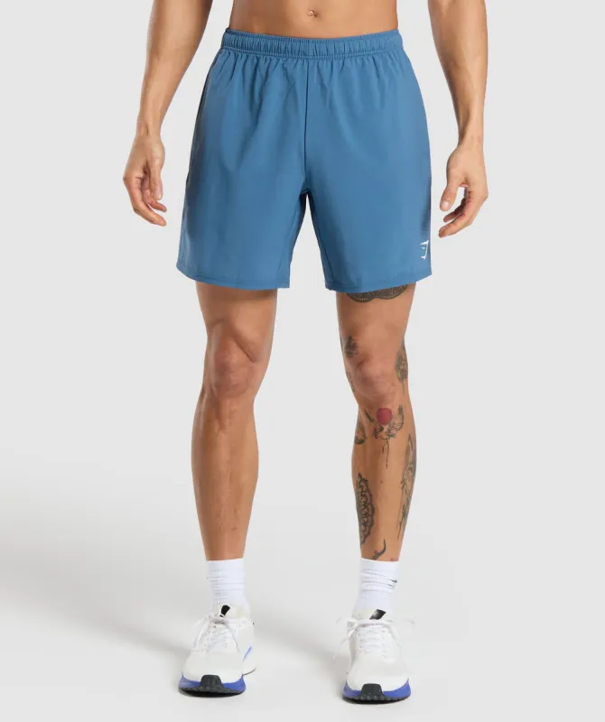 Gymshark Arrival 7" Shorts - Utility Blue sold by Gymshark