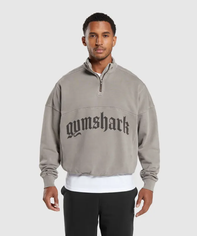 Gymshark Heavyweight 1/4 Zip - Camo Brown sold by Gymshark