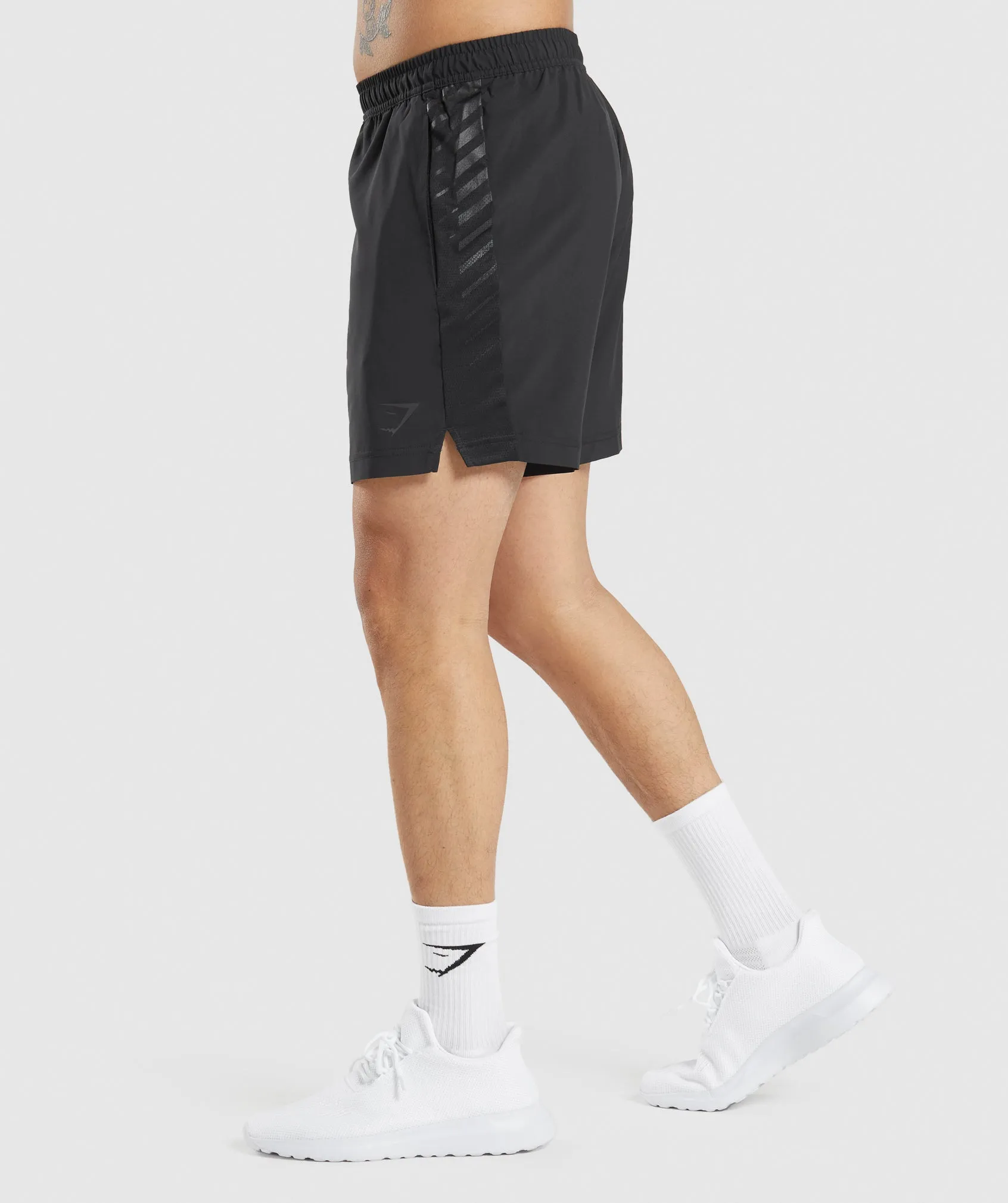 Gymshark Sport Stripe 7" Shorts - Black sold by Gymshark product image thumbnail 3
