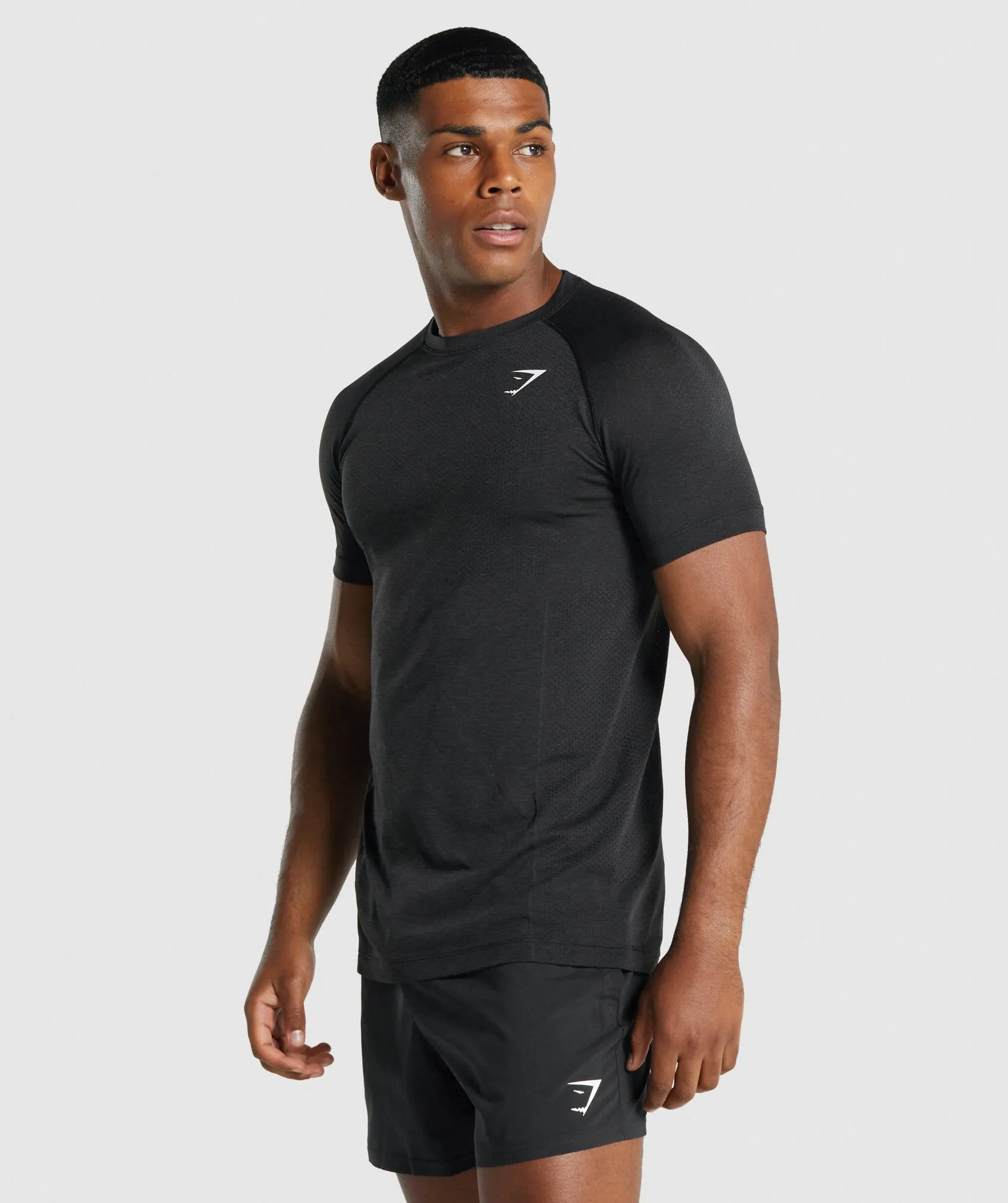 Gymshark Vital Light Seamless T-Shirt - Black Marl sold by Gymshark