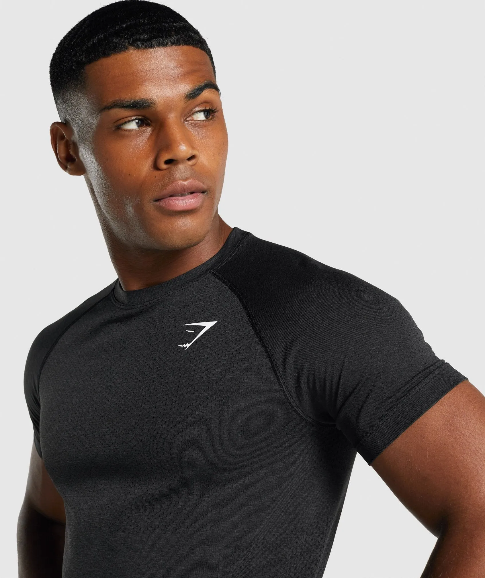 Gymshark Vital Light Seamless T-Shirt - Black Marl sold by Gymshark product image thumbnail 5