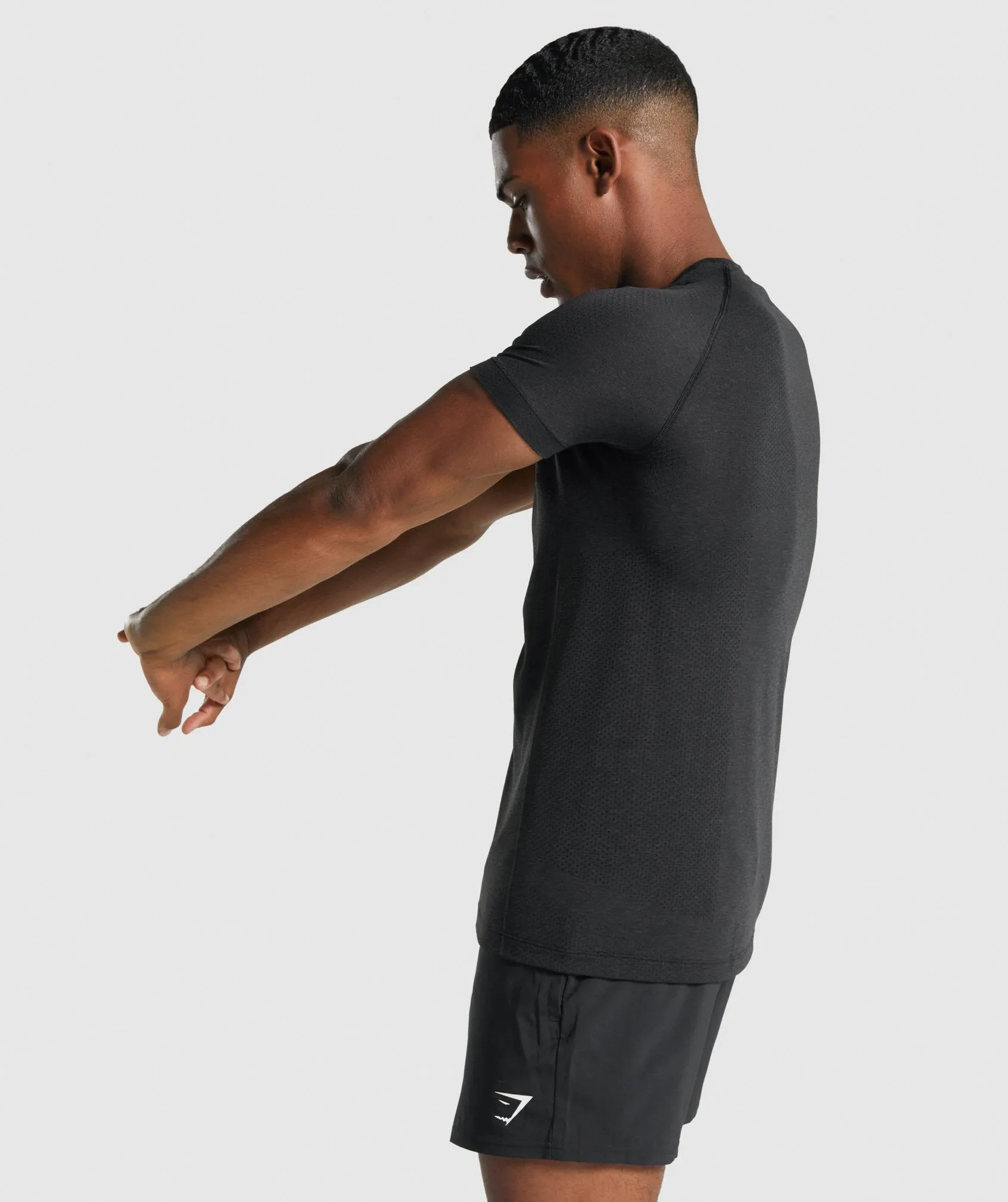 Gymshark Vital Light Seamless T-Shirt - Black Marl sold by Gymshark product image thumbnail 3