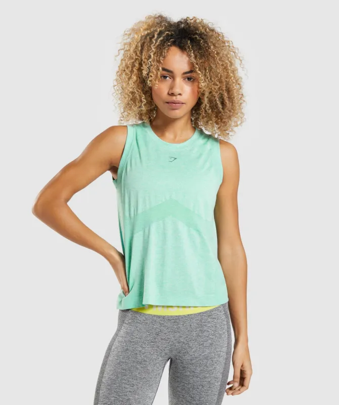 Gymshark Flex Loose Tank Top - Cactus Green Marl sold by Gymshark