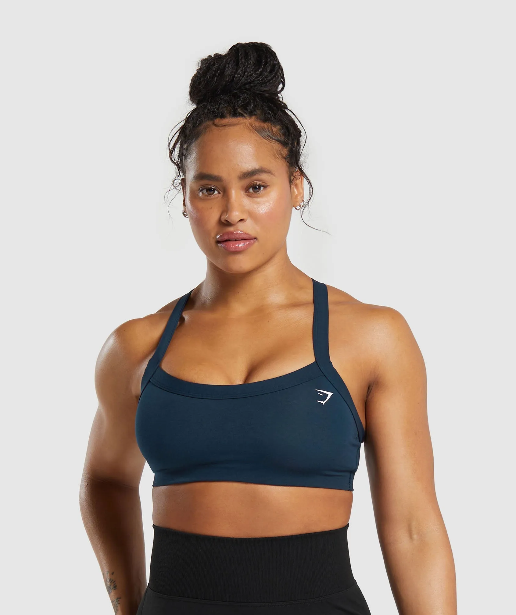 Gymshark Cotton Lifting Sports Bra - Navy sold by Gymshark