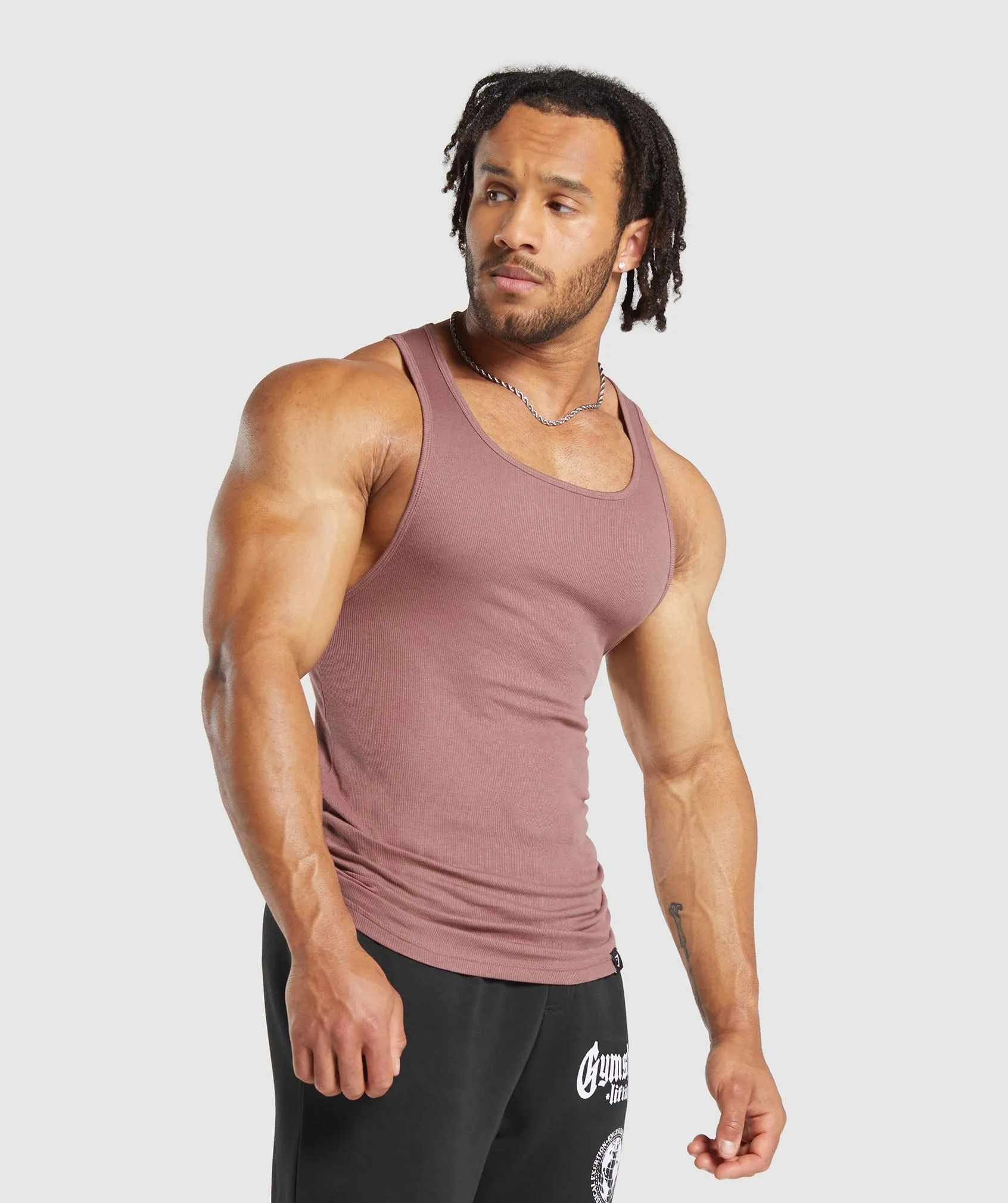 Gymshark Ribbed Tank 1PK - Brick Brown sold by Gymshark product image thumbnail 3
