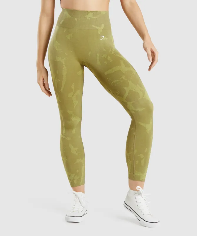 Gymshark Adapt Camo Seamless Leggings - Savanna | Griffin Green sold by Gymshark