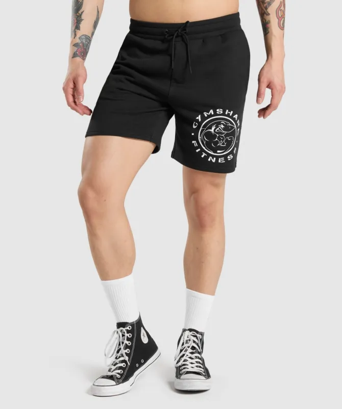 Gymshark Legacy Shorts - Black/White made by Gymshark