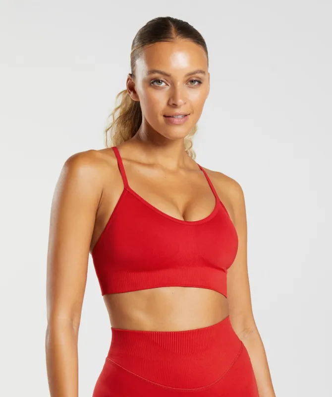 Gymshark Sweat Seamless Sports Bra - Salsa Red made by Gymshark