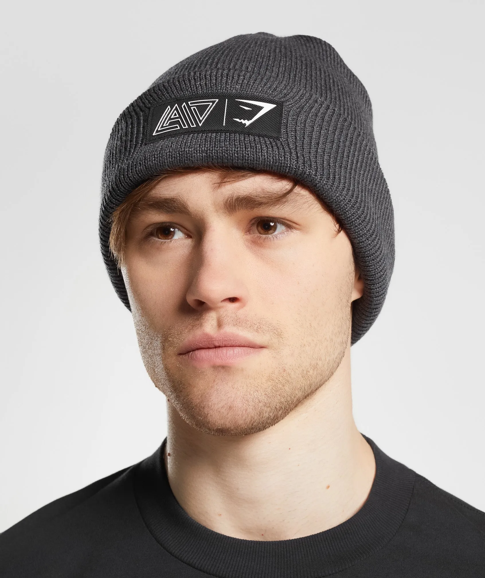 GS x David Laid Beanie - Wolf Grey sold by Gymshark