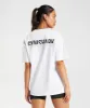 Gymshark Fraction Oversized T-Shirt - White sold by Gymshark