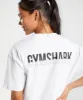 Gymshark Fraction Oversized T-Shirt - White sold by Gymshark