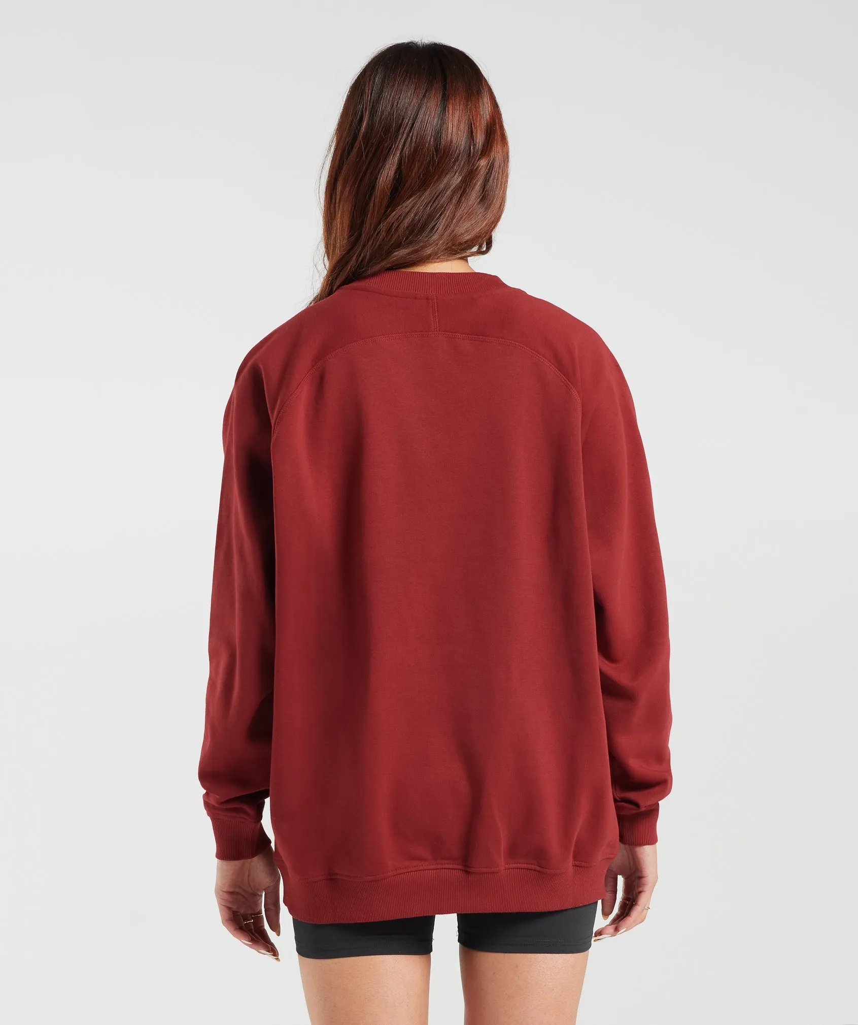Gymshark Training Oversized Fleece Sweatshirt - Spiced Red sold by Gymshark product image thumbnail 2
