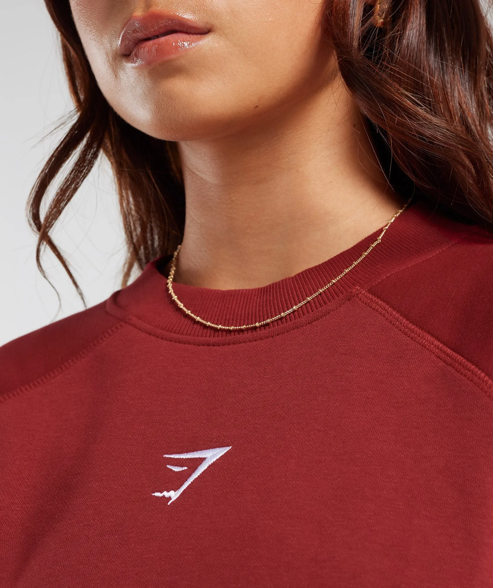Gymshark Training Oversized Fleece Sweatshirt - Spiced Red sold by Gymshark product image thumbnail 5